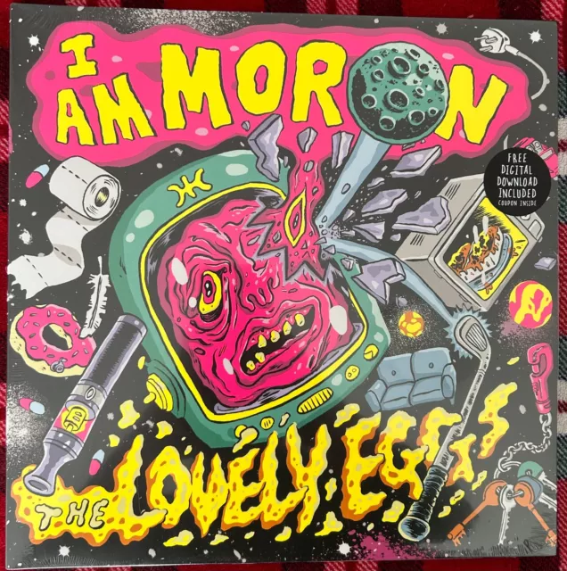 The Lovely Eggs I Am Moron Sealed Gatefold YELLOW Coloured Vinyl LP