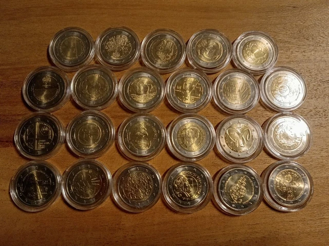 Collection de pièces de 2 euros Grèce - Rare - 23pcs - État neuf