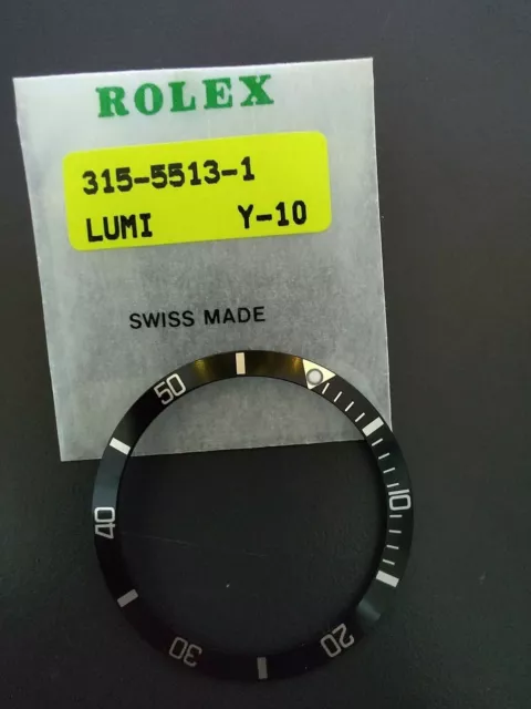 Inserto ghiera Rolex submariner ref. 5513 nera in condizione NOS