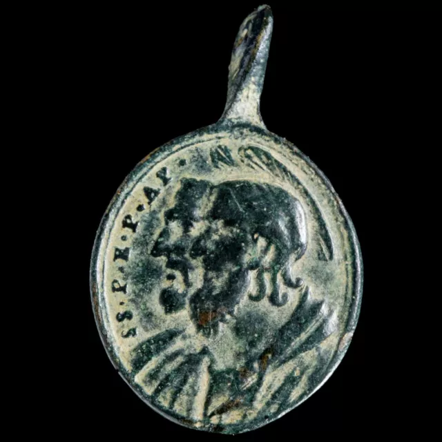 Medalla Religiosa, Siglos XVI-XVII, S. Pedro y Pablo / Pasión - 26x16 mm.