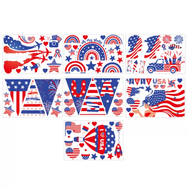 Adesivi patriottici per finestra 4 luglio bandiere USA stelle strisce decalcomanie