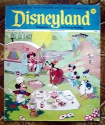 Disneyland Magazine # 52 Mickey & Minnie Mouse Donald Duck & Goofy Cover 1973