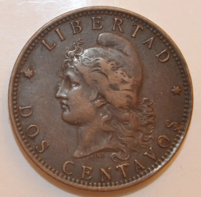 1889  2 Centavos  Argentina