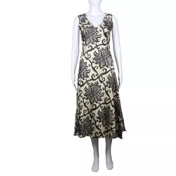 KOMAROV Y2K Paisley & Lace Mixed Print Cocktail Dress Size S