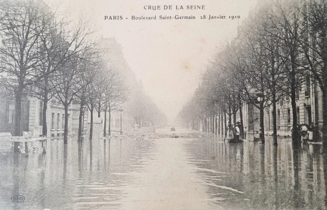 CPA Paris Floodations 28 January 1910 Volics Saint Germain Crue De La Seine