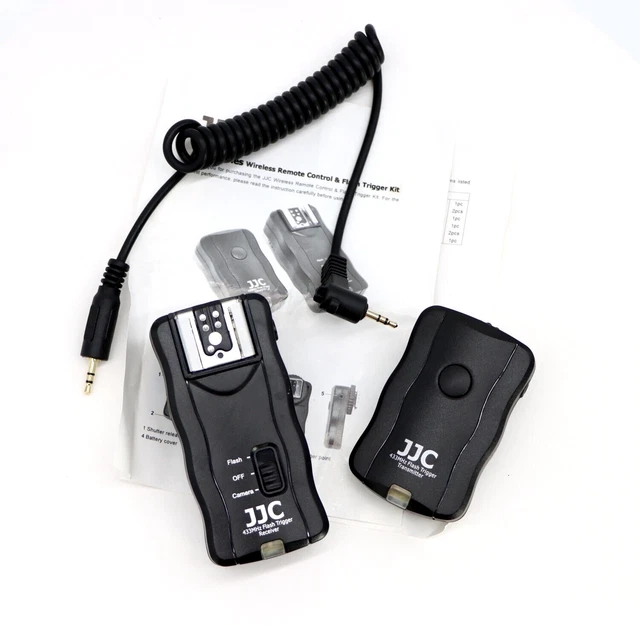 Control remoto disparador flash inalámbrico JJC con receptor JF-U1 para Canon