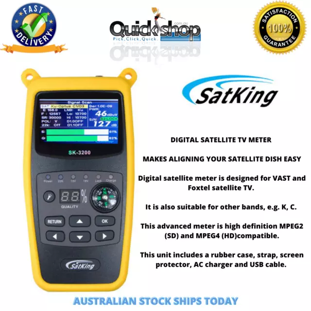 SatKing SK3200 Digital VAST Foxtel TV Signal Finder Align your Satellite Dish