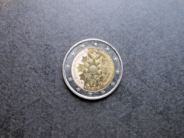 PIÈCE DE MONNAIE commémorative de 2 euros Le Bleuet de France 1918/2018