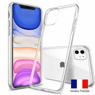 Coque silicone housse protection transparent iPhone 11 12 13 Pro Max XS XR 8 7 6