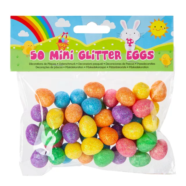 Pascua Purpurina Huevos Decoración, Capó Artes y Manualidades, Caza - 50 Paquete