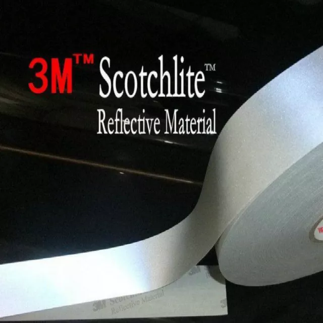 3M 8910 Hi Visibility Reflective Sew On Tape, 25Mm/50Mm, Silver, Choose Length