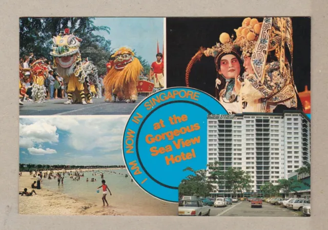 Singapore  Vintage Postcard - Sea View Hotel