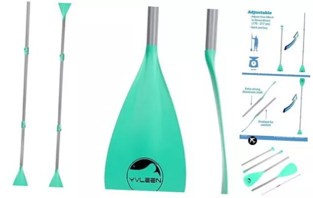 SUP PADDLE BOARD Paddle，Stand up Paddleboard Paddles Turquoise Green ...