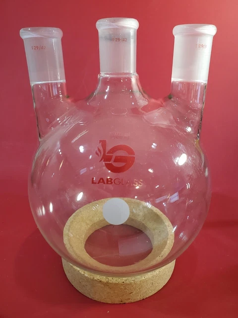 Labglass LG-7330-236 3000ml 3 Liter Three Neck Neck Boiling Flask 29/42   941