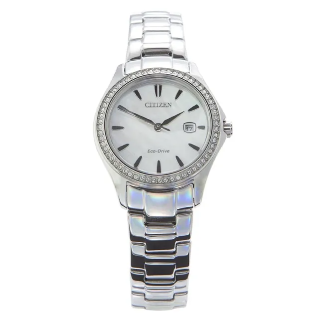 Citizen Silver Ladies Watch Silhouette Crystal Eco-Drive FE1140-86D - Brand New