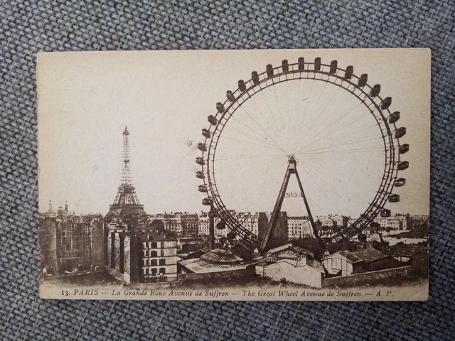 Cpa Paris La Grande Roue Avenue De Suffren