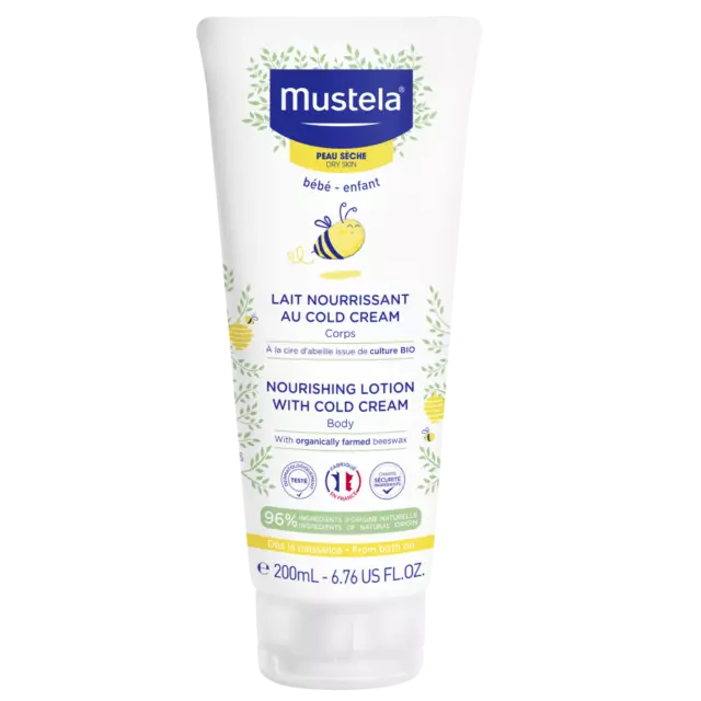 Mustela Nourishing Body Lotion 200mL with Cold Cream Dry Skin Bebe-Enfant