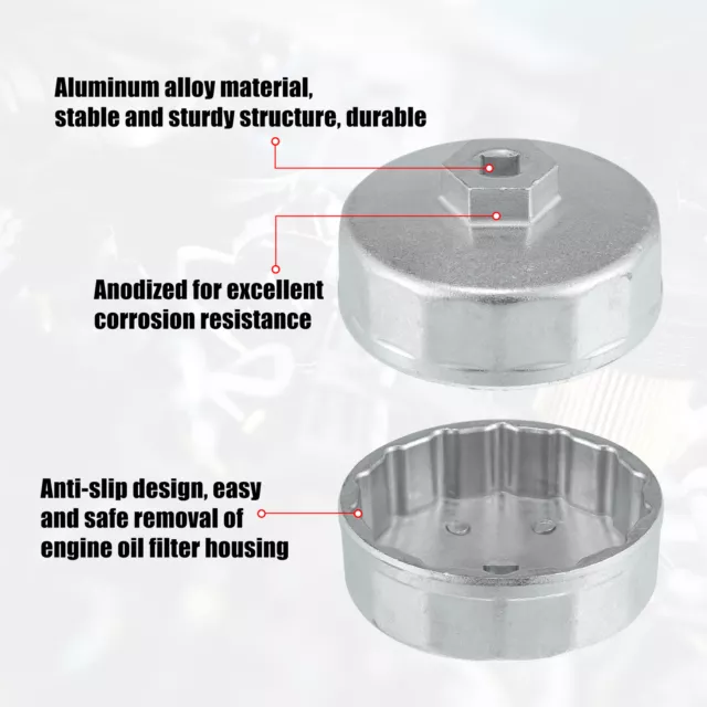 Outil démontage clé filtre à huile 74mm 14 cannelure pour Benz pour Audi 3