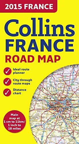 2015 Collins Map of France (Collins Road Map) by Collins Maps Book The Cheap
