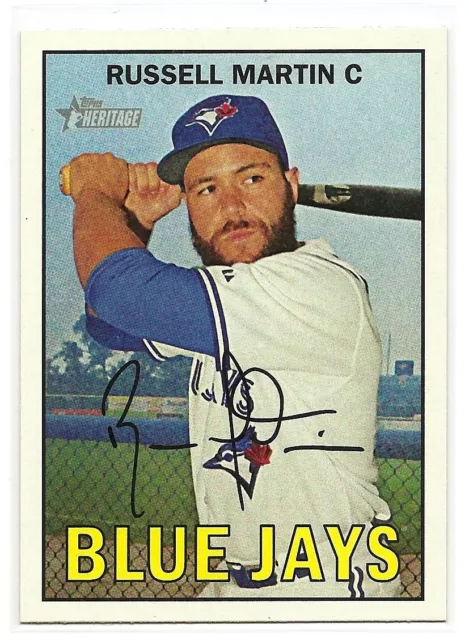 Russell Martin Toronto Blue Jays 2016 Topps Heritage Baseball Card #131 Mint