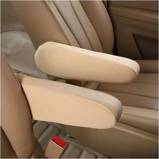 AUCELI 2 Pcs Car Front Seat Armrest Covers, Cloth Fabric Armrest Protectors, Dir