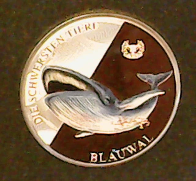 Austrian Silver Coin Blue Whale - The Heaviest Creatures 2017