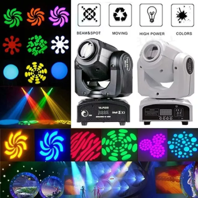 120W 8Gobo LED Moving Head Stage Lighting RGBW DJ DMX Beam Xmas Club Party Light