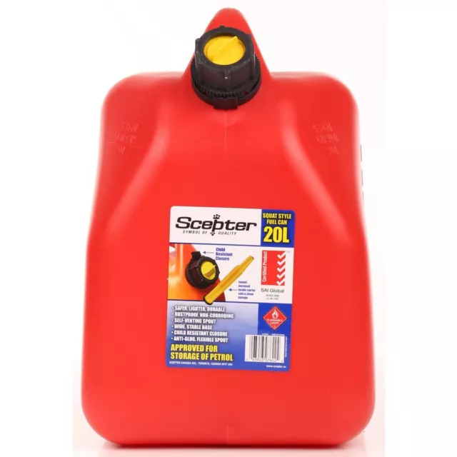 Scepter Petrol Fuel Can 20L Red 2