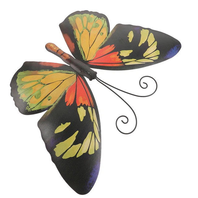4 Decorazioni Farfalla In Metallo Colorato 3D – Sculture Da Parete Per Giardino, Balcone E Casa – GioXtra - 2