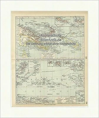 Kaiser Wilhelms Land Bismarck Archipel Neuguinea Salomonen Meyers Atlas 114