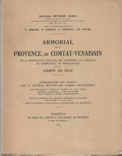 Armorial de La Provence et du Comtat -Venaissin de la principauté d'Orange