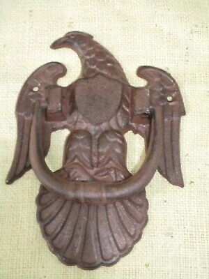 Large Cast Iron Door Knocker American Eagle Man Cave Vintage Style Rustic Style