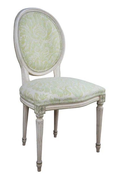 Vintage Baker French Louis XV Provincial Balloon Back White Dining Side Chair 38 Vintage Baker French Louis XV Provincial Balloon Back White Dining Side Chair 38
