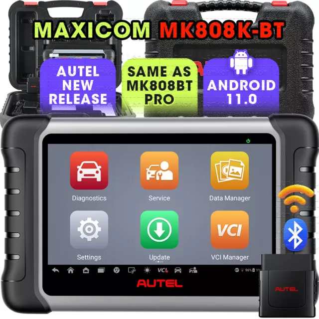 2024 AUTEL MaxiCOM MK808BT PRO Strumento Diagnostica OBD Auto Tutti Sistemi TPMS