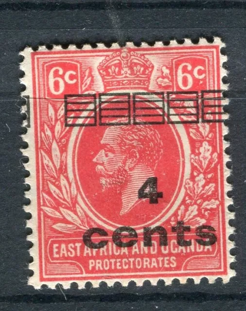 BRITISH KUT; 1917 early GV surcharged ' 4 CENTS ' issue Mint hinged SHIFTED Optd
