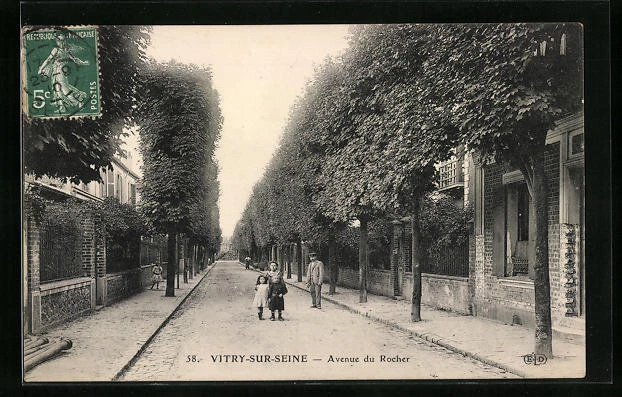 CPA Vitry-sur-Seine, Avenue du Rocher 1910