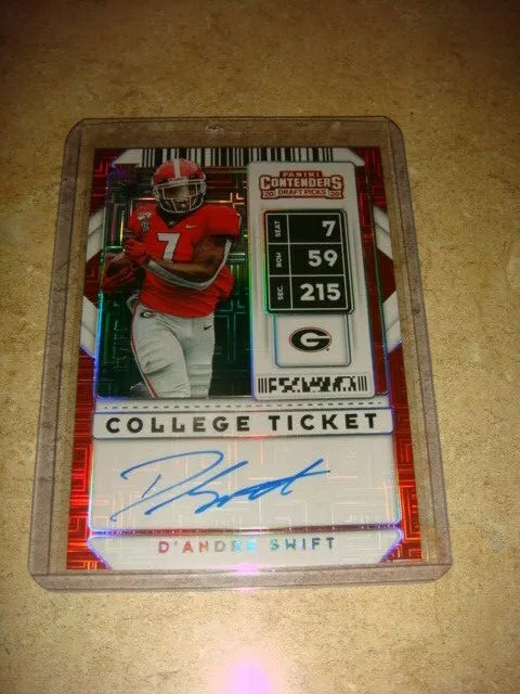 2020 Panini Contenders Draft Picks Dandre Swift RC Auto # 10/10