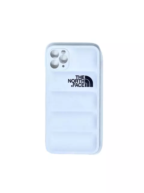 Cover Iphone 11 Pro Max "The North Face" Puffer Piumino Bianco Silicone Case