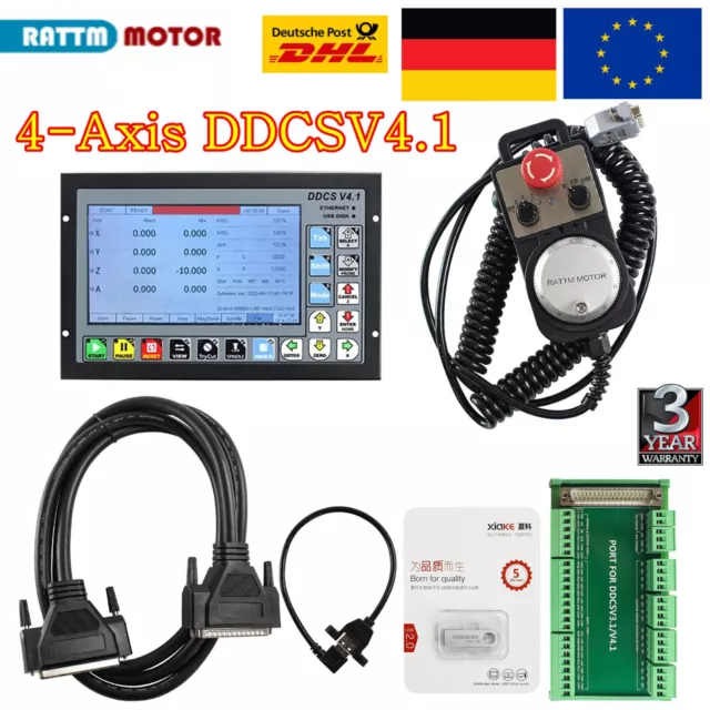 『DE』 4 Axis CNC Controller Offline Motion Motor Driver Control DDCS V4.1 & MPG