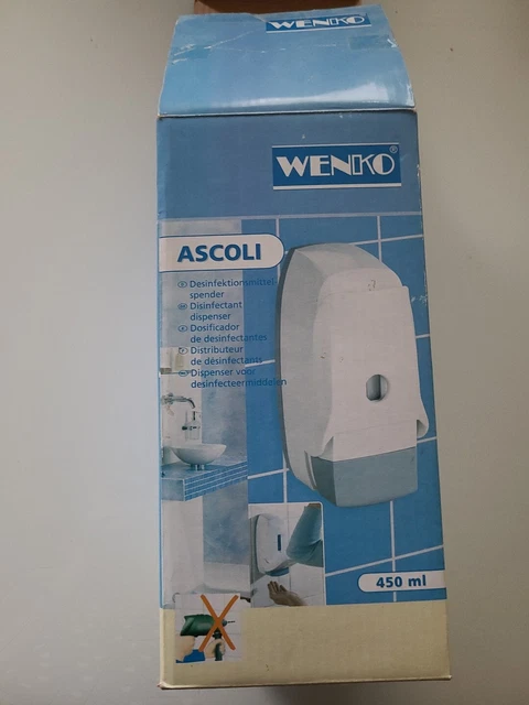 Produktbild von WENKO Desinfektionsspender Ranera S – Chrom, 280 Ml, Wandmontage Mit Klebepad
