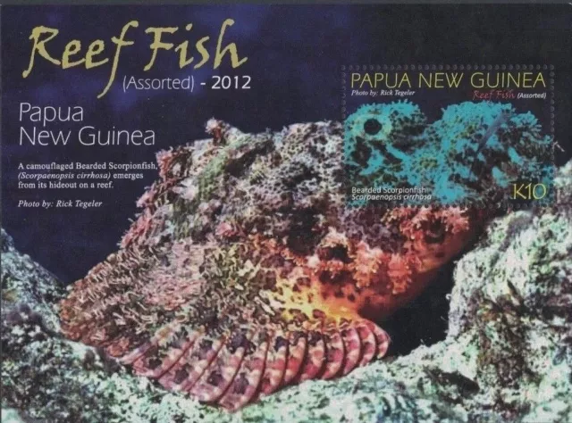 2012 Papua New Guinea - Reef Fish - K10 Miniature Sheet - MNH