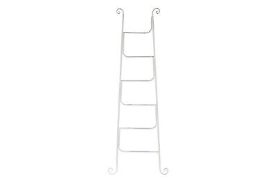Bianco Kasahome Scaletta Scala Porta Asciugamani Arredo Bagno Moderna in Metallo Casa 33x120 cm con 4 ripiani Bianco o Nero 