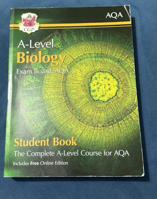 CGP A-LEVEL BIOLOGY AQA Student Book Complete Course £5.44 - PicClick UK