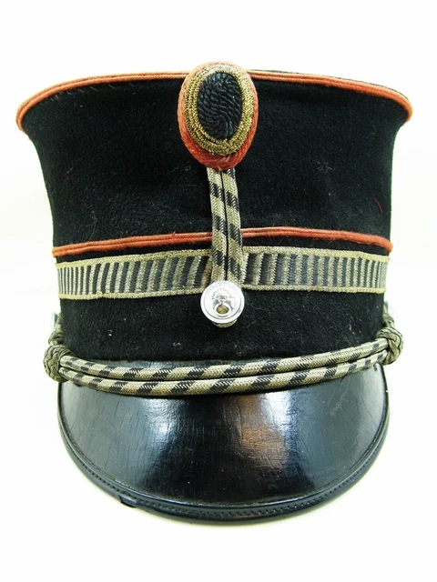 Mütze Tschako - Belgien Größe 54 - Original mit altersbedingten Spuren (WW2)