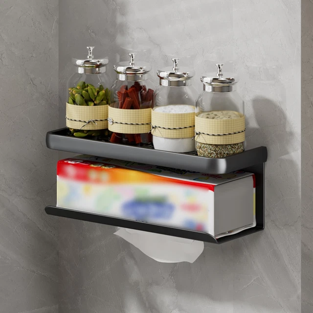 MODERN FOR KITCHEN Paper Towel Holder with Built in Shelf Keep Things