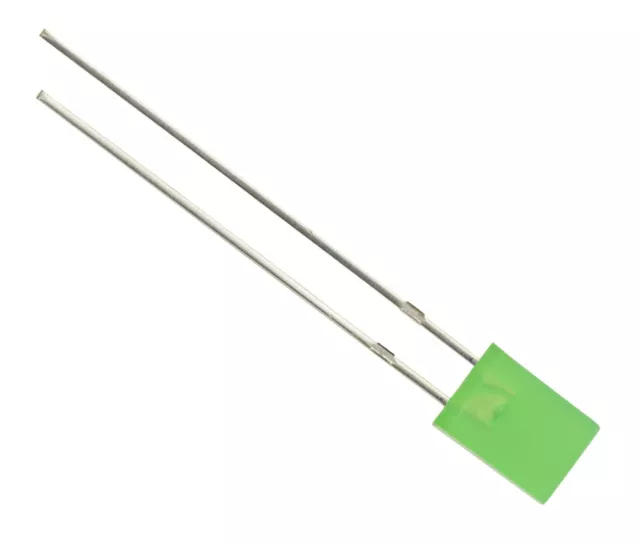 50 X Vert 5mm Rectangle LED Diffusée Lentille