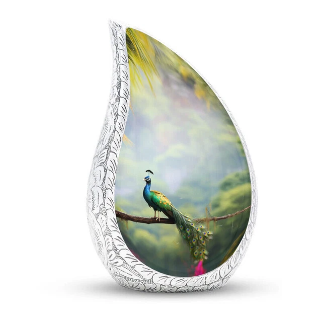 Peacock Sitting On A Branch Decorative Memorial Urns Pack Of 1 (3 Inch)