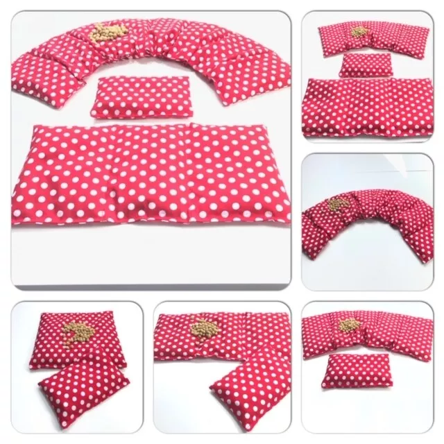⭐️ Verschiedene SETS ⭐️ ROT PUNKTE ⭐️ Kirschkernkissen XXL Körnerkissen  ⭐️