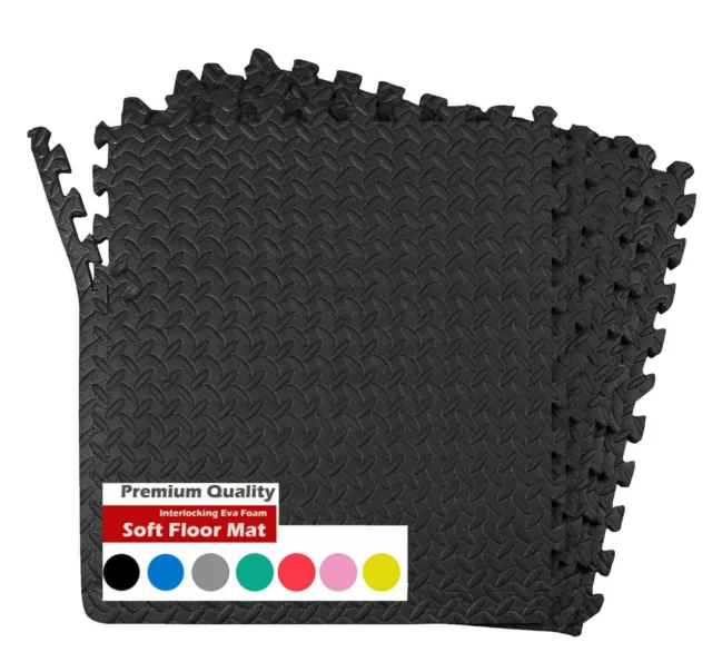 INTERLOCKING SOFT EVA Foam Floor Mat Tiles Gym Yoga Kids Play Hot Tub