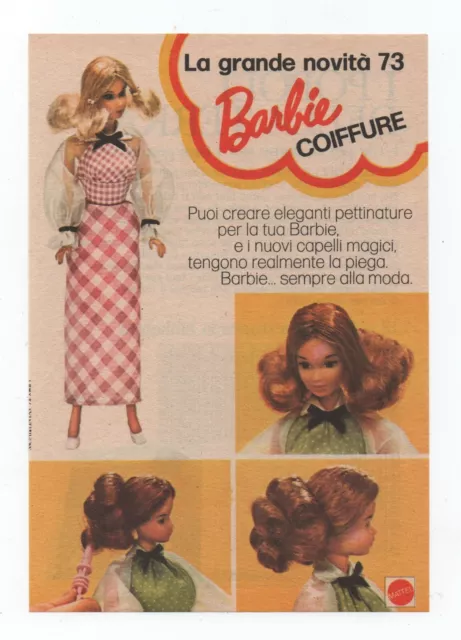 Pubblicita' Advertising Werbung Italian Clipping 1973 Barbie Coiffure Novita' 73